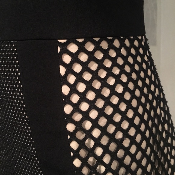 Modern open back black mini dress by Cameo - Picture 3 of 7